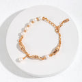 Silk Scarf-Inspired Pearl Bracelet Glim Wink