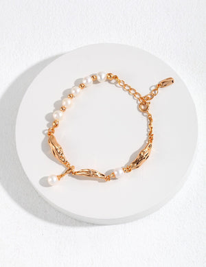 Silk Scarf-Inspired Pearl Bracelet Glim Wink