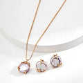 Purple Pearl Pendant Necklace Glim Wink