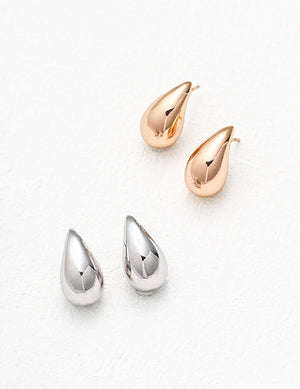 Sterling Silver Water Drop Earrings Glim Wink