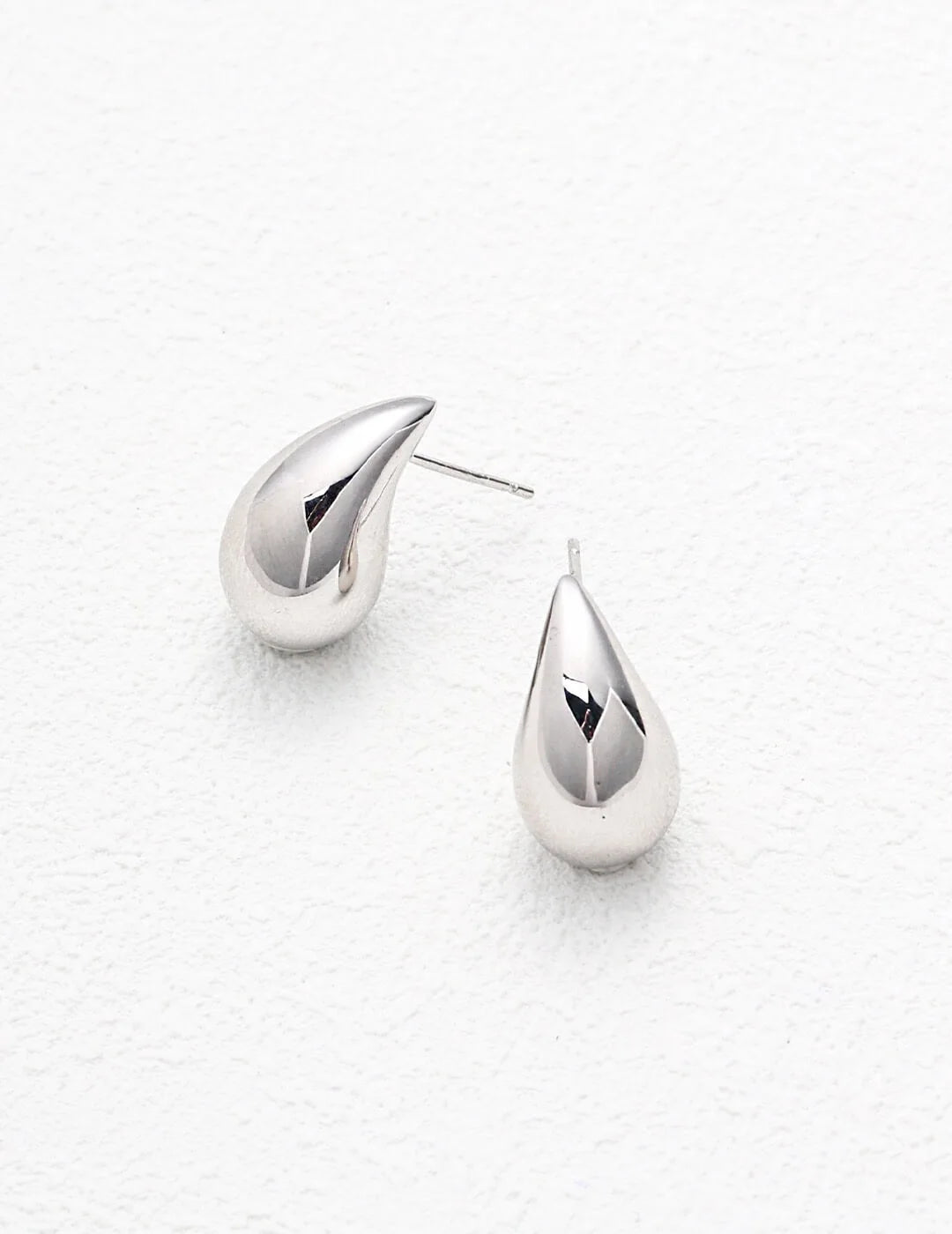 Sterling Silver Water Drop Earrings Glim Wink