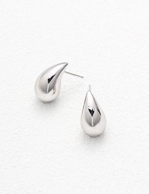 Sterling Silver Water Drop Earrings Glim Wink