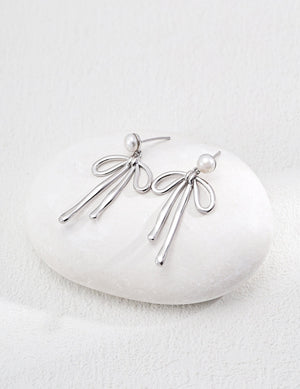 Bowknot Earrings Glim Wink