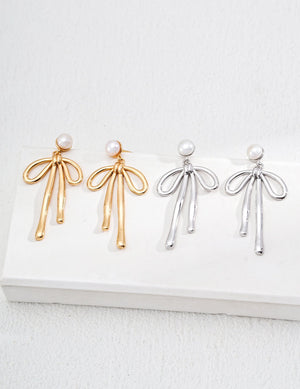 Bowknot Earrings Glim Wink