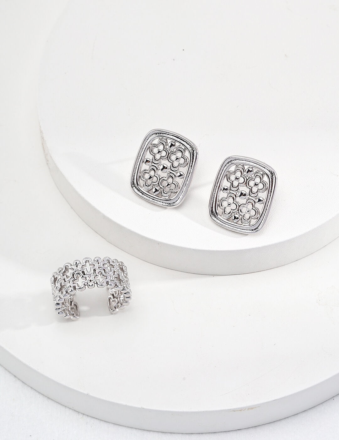 New Chinese Style Lattice Window Earrings Glim Wink
