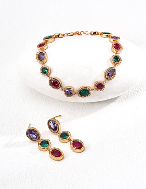 Colorful Zircon Bracelet Glim Wink