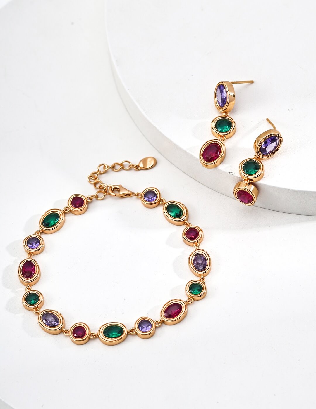 Colorful Zircon Bracelet Glim Wink