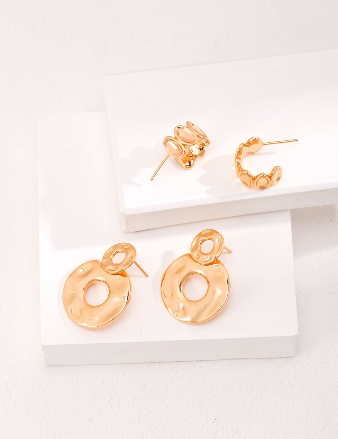 Double Disc Earrings Glim Wink