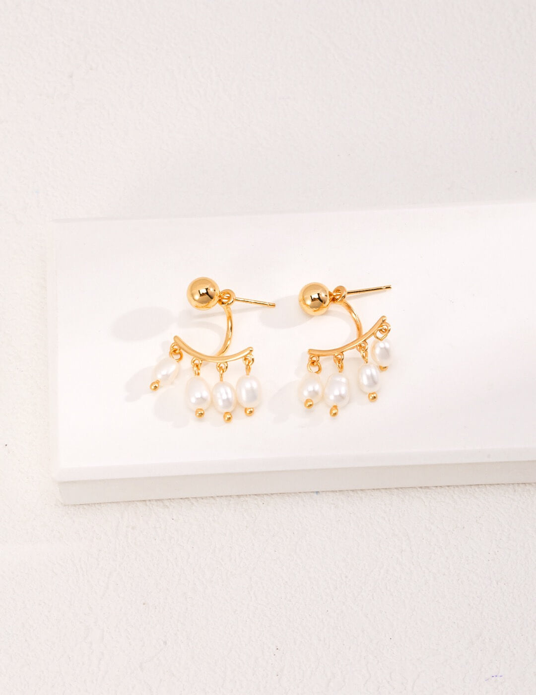 Detachable Rice Pearl Earrings Glim Wink