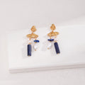 Lapis Lazuli Wind Chime Earrings Glim Wink