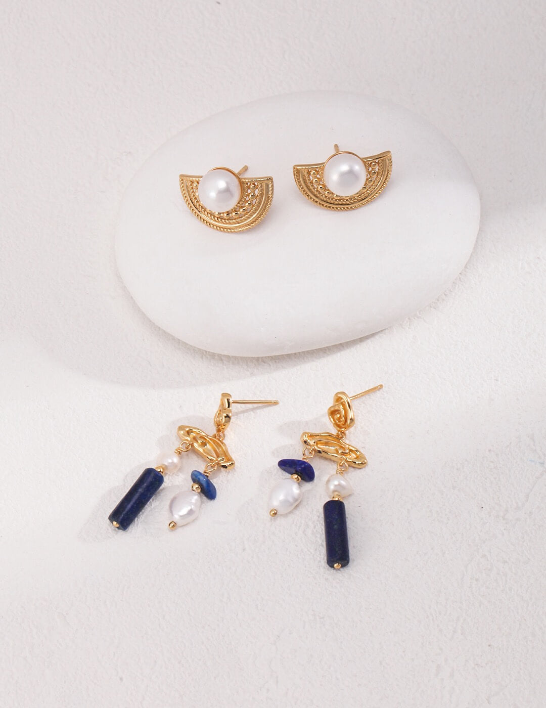 Lapis Lazuli Wind Chime Earrings Glim Wink