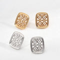 New Chinese Style Lattice Window Earrings Glim Wink