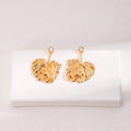 Vintage Apricot Leaf Earrings Glim Wink