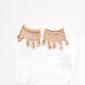 Vintage Canopy Zircon Earrings Glim Wink