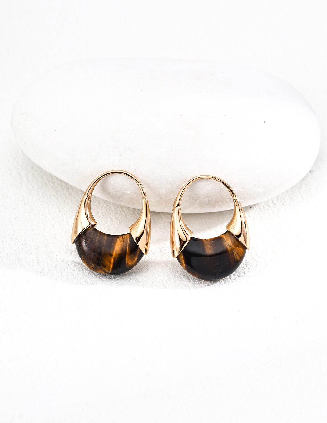 Wealth-Attracting Tiger's Eye Earrings Glim Wink