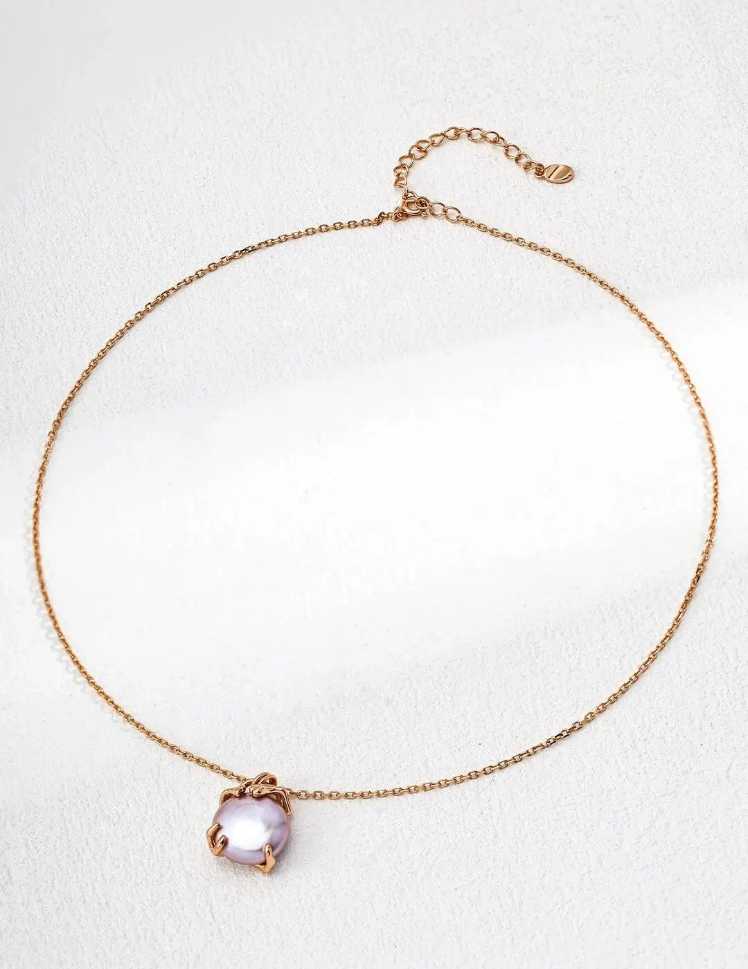Purple Pearl Pendant Necklace Glim Wink