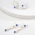Stamen Sapphire Pearl Earrings Glim Wink