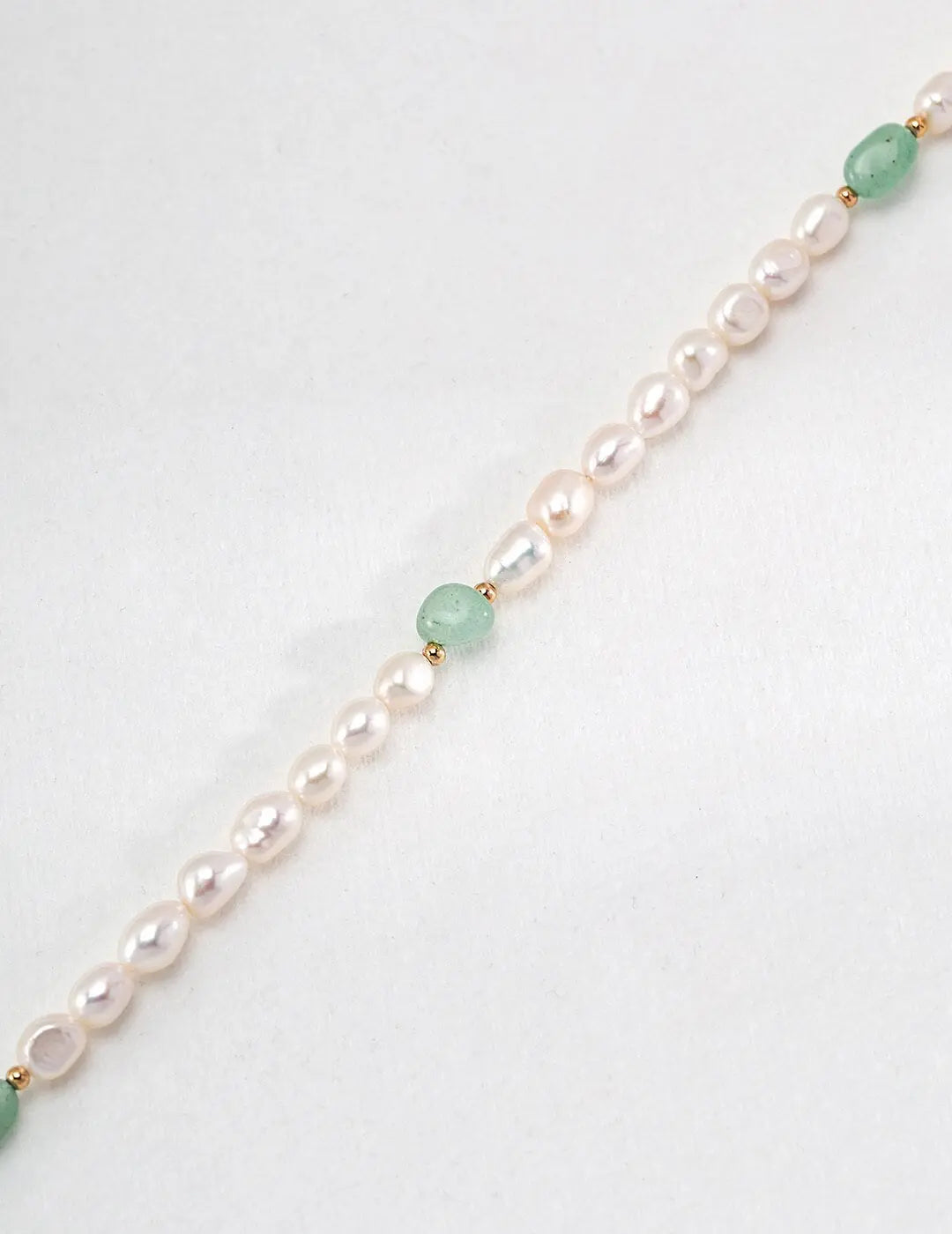 Pearl and Jasper Jade Necklace Glim Wink