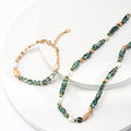 Pearl Qinghai Jade Necklace Glim Wink