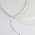 Pure Silver Rice Pearl Necklace Glim Wink