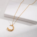 Crescent Moon Necklace Glim Wink