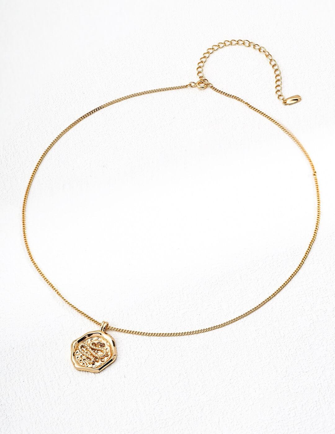 Vintage Snake Snake Pendant Necklace Glim Wink